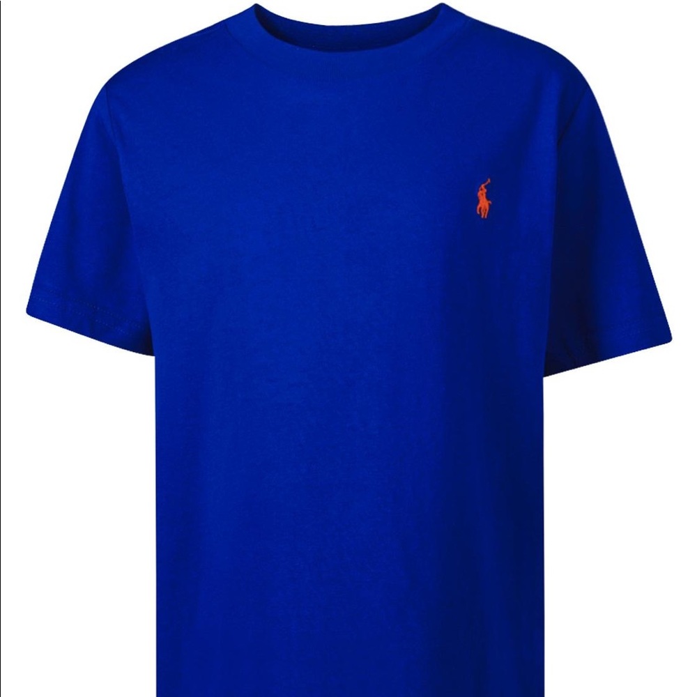 Ralph Lauren Blue Cotton Jersey Crewneck T-shirt Boys Size: Large